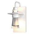 Hubbardton Forge 2012 Coastal White Clear Glass (ZM) Erlenmeyer Small Outdoor Sconce