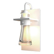 Hubbardton Forge 2012 Coastal White Clear Glass (ZM) Erlenmeyer Medium Outdoor Sconce