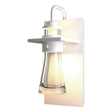 Hubbardton Forge 2012 Coastal White Clear Glass (ZM) Erlenmeyer Medium Outdoor Sconce