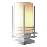 Hubbardton Forge 2003 Coastal White Opal Glass (GG) Banded Outdoor Pier Mount