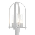Hubbardton Forge 2024 Coastal White Seeded Clear Glass (II) Triomphe Post Light