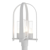 Hubbardton Forge 2024 Coastal White Seeded Clear Glass (II) Triomphe Post Light
