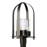 Hubbardton Forge 2024 Oil Rubbed Bronze Seeded Clear Glass (II) Triomphe Post Light