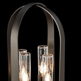 Hubbardton Forge 2024 Oil Rubbed Bronze Seeded Clear Glass (II) Triomphe Post Light