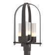 Hubbardton Forge 2024 Oil Rubbed Bronze Opal Glass (GG) Triomphe Post Light