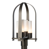 Hubbardton Forge 2024 Oil Rubbed Bronze Opal Glass (GG) Triomphe Post Light