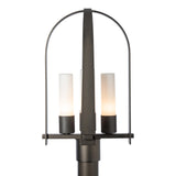 Hubbardton Forge 2024 Oil Rubbed Bronze Opal Glass (GG) Triomphe Post Light