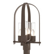 Hubbardton Forge 2024 Coastal Bronze Seeded Clear Glass (II) Triomphe Post Light