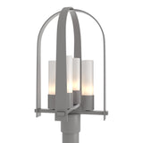 Hubbardton Forge 2024 Coastal Burnished Steel Opal Glass (GG) Triomphe Post Light