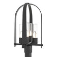 Hubbardton Forge 2024 Coastal Black Seeded Clear Glass (II) Triomphe Post Light