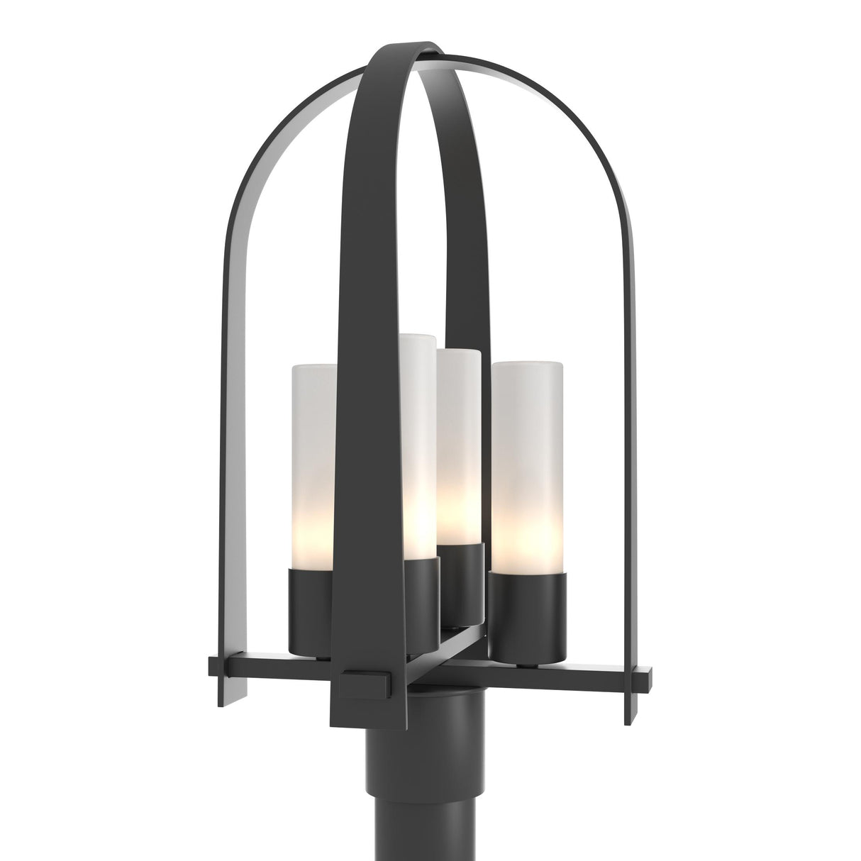 Hubbardton Forge 2024 Coastal Black Opal Glass (GG) Triomphe Post Light
