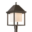 Hubbardton Forge 2025 Coastal Dark Smoke Opal Glass (GG) Dorset Dark Sky Friendly Post Light