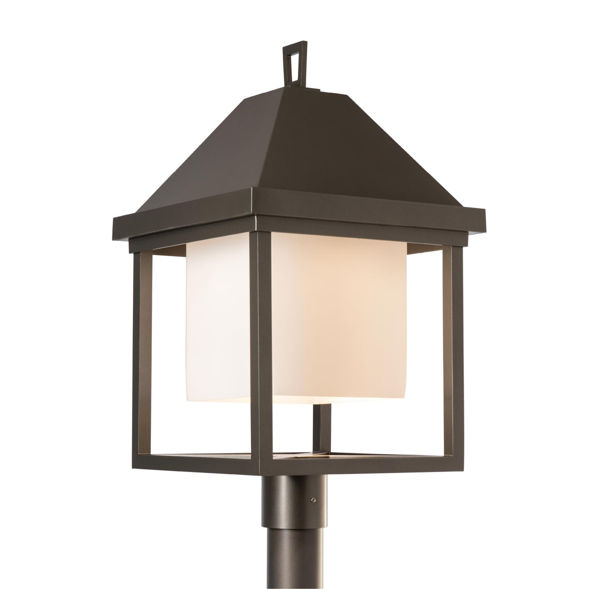 Hubbardton Forge 2025 Coastal Dark Smoke Opal Glass (GG) Dorset Dark Sky Friendly Post Light