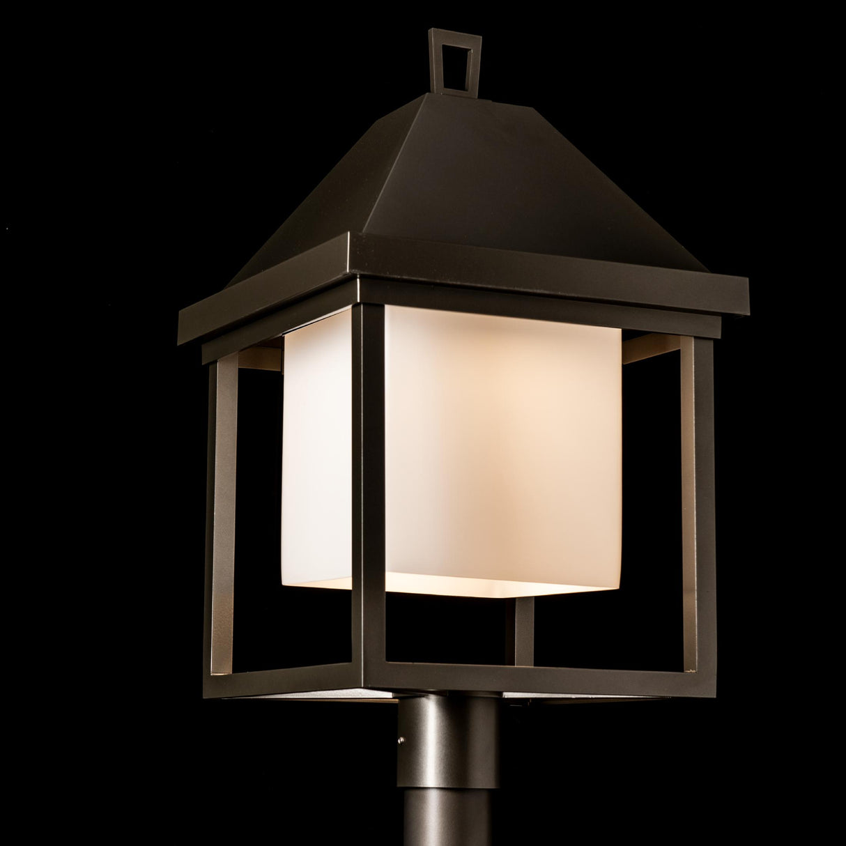 Hubbardton Forge 2025 Coastal Dark Smoke Opal Glass (GG) Dorset Dark Sky Friendly Post Light