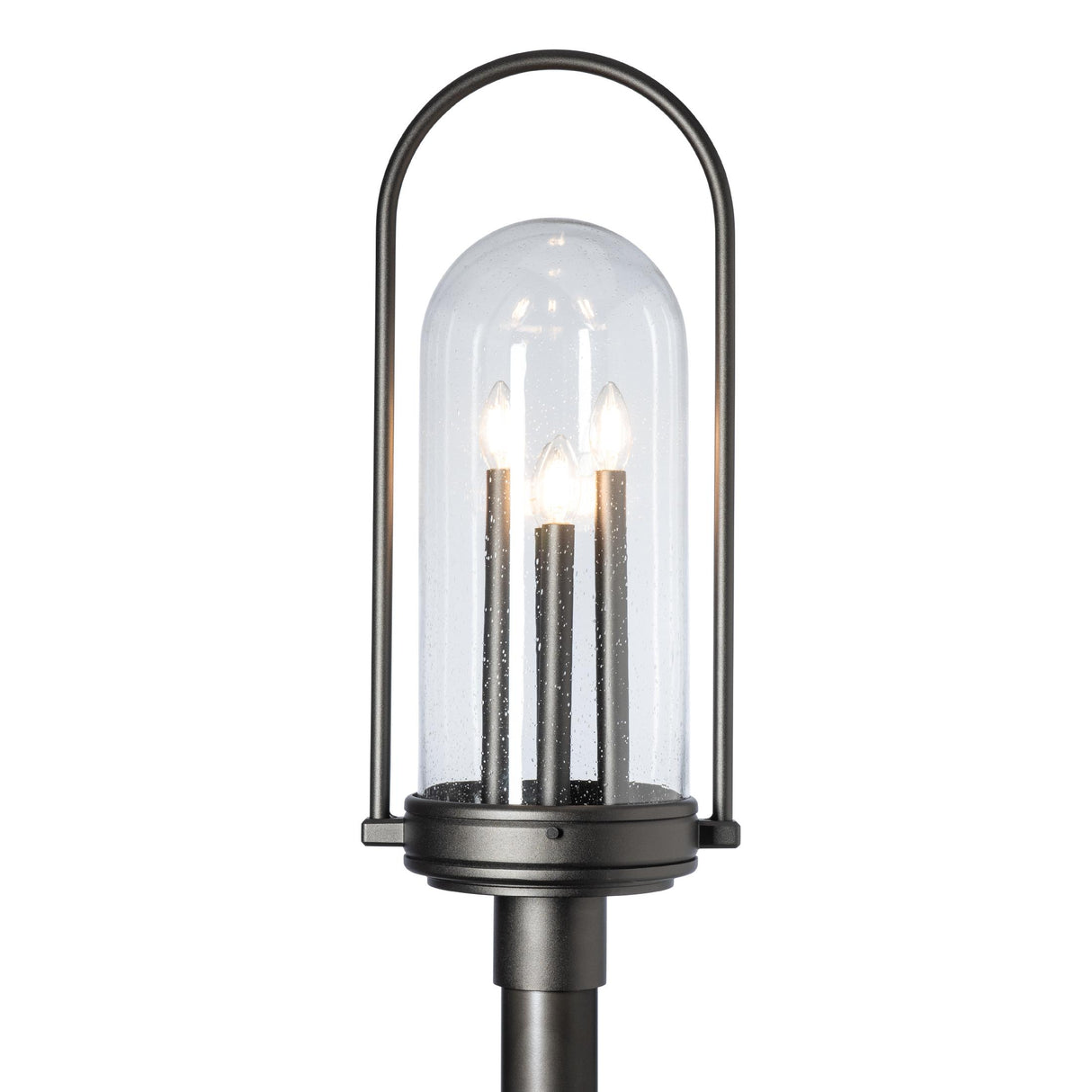 Hubbardton Forge 2025 Coastal Oil Rubbed Bronze Seeded Clear Glass (II) Davis Post Light