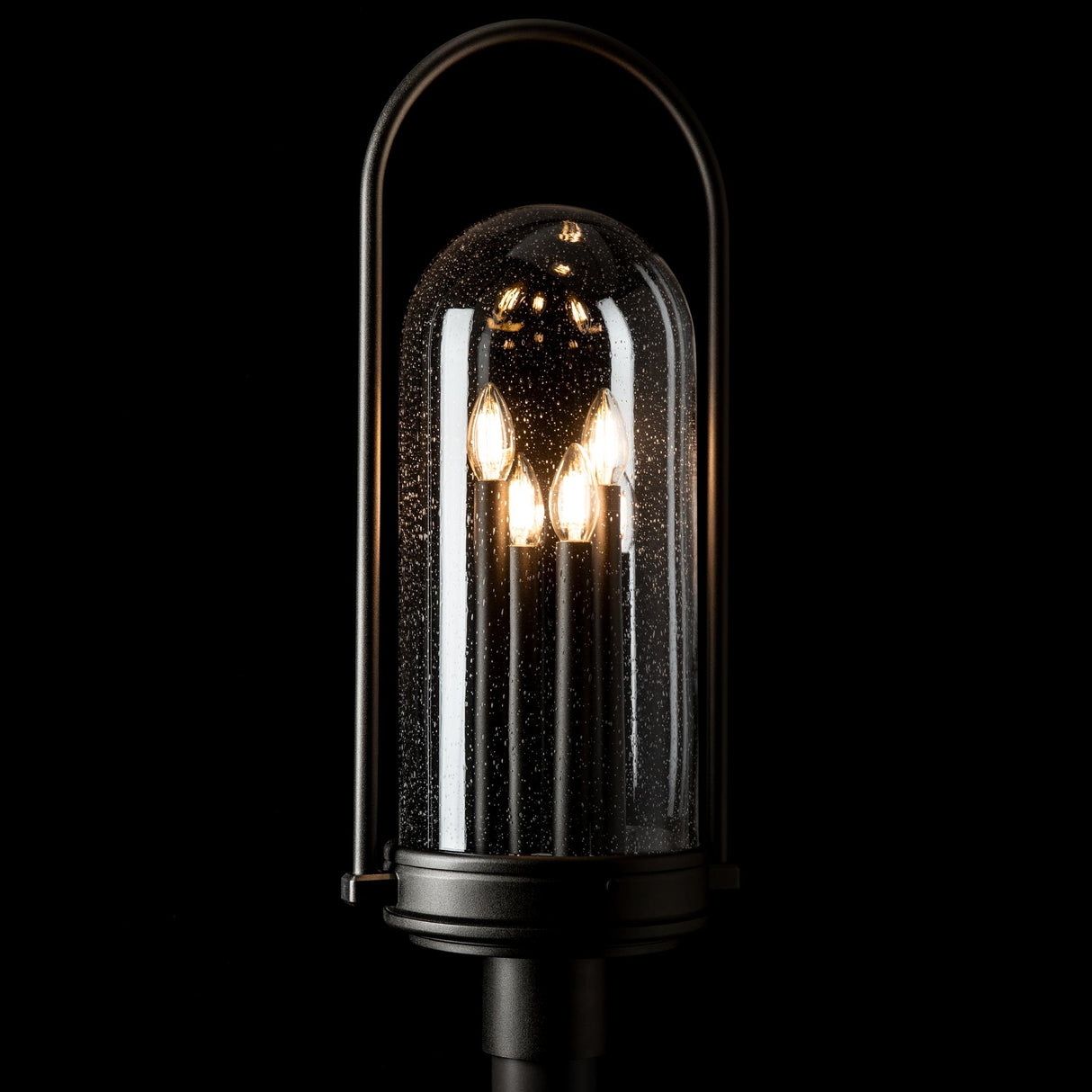 Hubbardton Forge 2025 Coastal Oil Rubbed Bronze Seeded Clear Glass (II) Davis Post Light