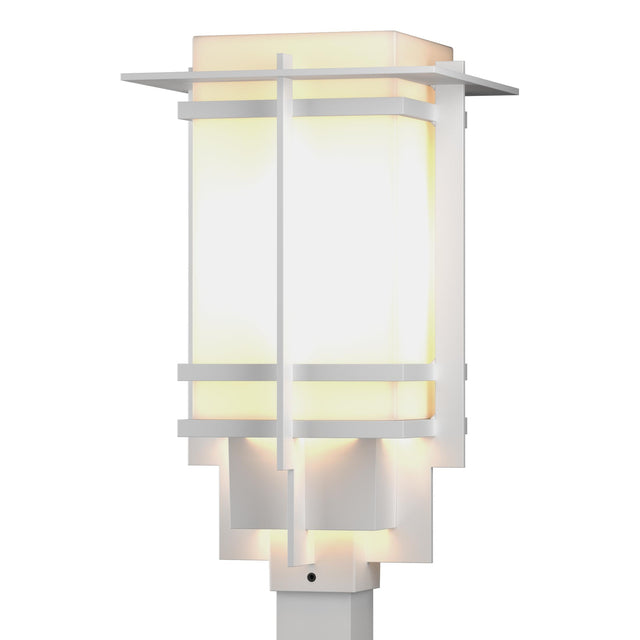 Hubbardton Forge 2007 Coastal White Opal Glass (GG) Tourou Outdoor Post Light