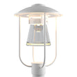 Hubbardton Forge 2019 Coastal White Clear Glass (ZM) Erlenmeyer Outdoor Post Light