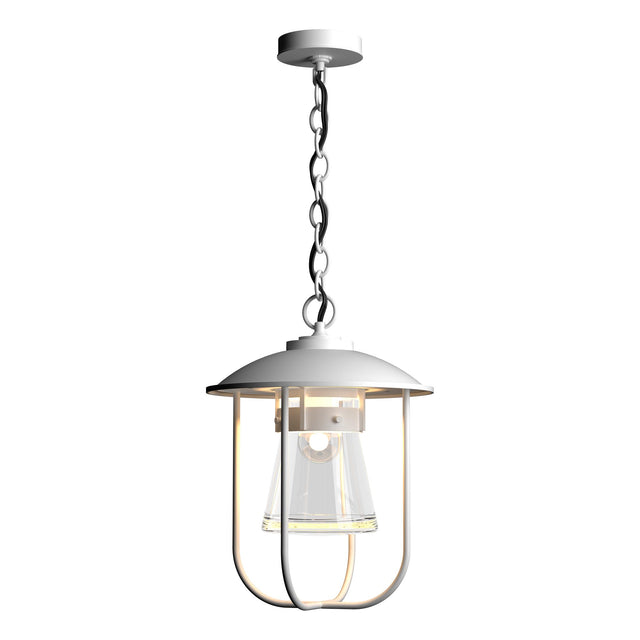 Hubbardton Forge 2019 Coastal White Clear Glass (ZM) Erlenmeyer Outdoor Pendant