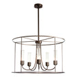 Hubbardton Forge 2016 Coastal Bronze Seeded Clear Glass (II) Multi Portico Drum Outdoor Pendant