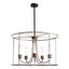 Hubbardton Forge 2016 Coastal Bronze Seeded Clear Glass (II) Multi Portico Drum Outdoor Pendant