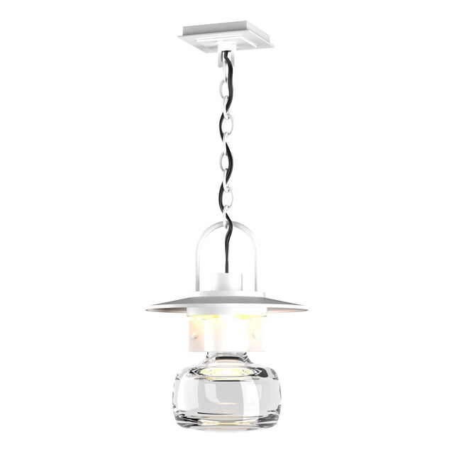 Hubbardton Forge 2016 Coastal White Clear Glass (ZM) Mason Large Outdoor Ceiling Fixture
