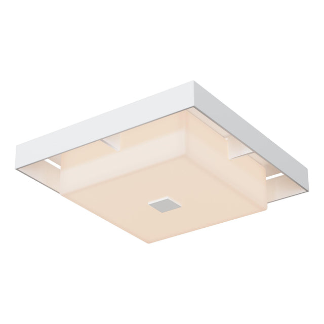 Hubbardton Forge 2024 Coastal White Coastal White Opal Glass (GG) Shadow Box Small Outdoor Flush Mount