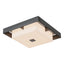 Hubbardton Forge 2024 Natural Iron Coastal Burnished Steel Opal Glass (GG) Shadow Box Small Outdoor Flush Mount