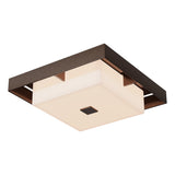 Hubbardton Forge 2024 Coastal Bronze Coastal Bronze Opal Glass (GG) Shadow Box Small Outdoor Flush Mount