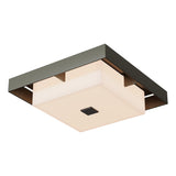 Hubbardton Forge 2024 Coastal Dark Smoke Coastal Dark Smoke Opal Glass (GG) Shadow Box Small Outdoor Flush Mount