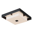 Hubbardton Forge 2024 Coastal Black Coastal Burnished Steel Opal Glass (GG) Shadow Box Small Outdoor Flush Mount
