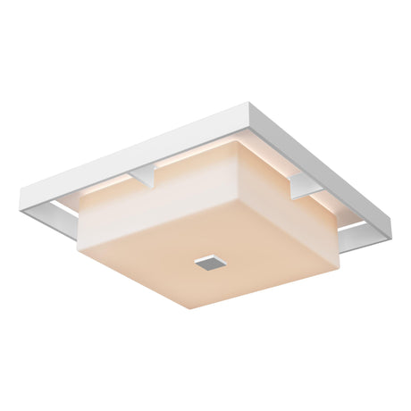 Hubbardton Forge 2024 Coastal White Coastal White Opal Glass (GG) Shadow Box Large Outdoor Flush Mount