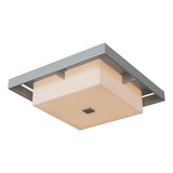 Hubbardton Forge 2024 Coastal Burnished Steel Coastal Burnished Steel Opal Glass (GG) Shadow Box Large Outdoor Flush Mount