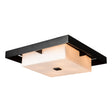 Hubbardton Forge 2024 Coastal Black Coastal Dark Smoke Opal Glass (GG) Shadow Box Large Outdoor Flush Mount