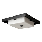 Hubbardton Forge 2024 Coastal Black Coastal Dark Smoke Opal Glass (GG) Shadow Box Large Outdoor Flush Mount