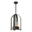 Hubbardton Forge 2023 Oil Rubbed Bronze Seeded Clear Glass (II) Multi Triomphe Outdoor Lantern