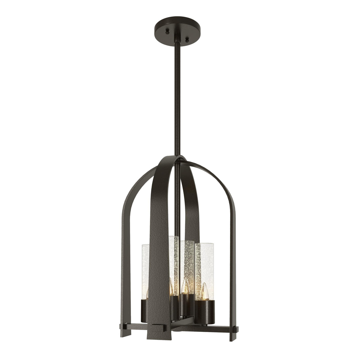 Hubbardton Forge 2023 Oil Rubbed Bronze Seeded Clear Glass (II) Multi Triomphe Outdoor Lantern