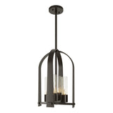 Hubbardton Forge 2023 Oil Rubbed Bronze Seeded Clear Glass (II) Multi Triomphe Outdoor Lantern