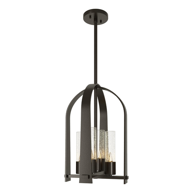 Hubbardton Forge 2023 Oil Rubbed Bronze Seeded Clear Glass (II) Multi Triomphe Outdoor Lantern