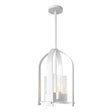 Hubbardton Forge 2023 Coastal White Seeded Clear Glass (II) Multi Triomphe Outdoor Lantern