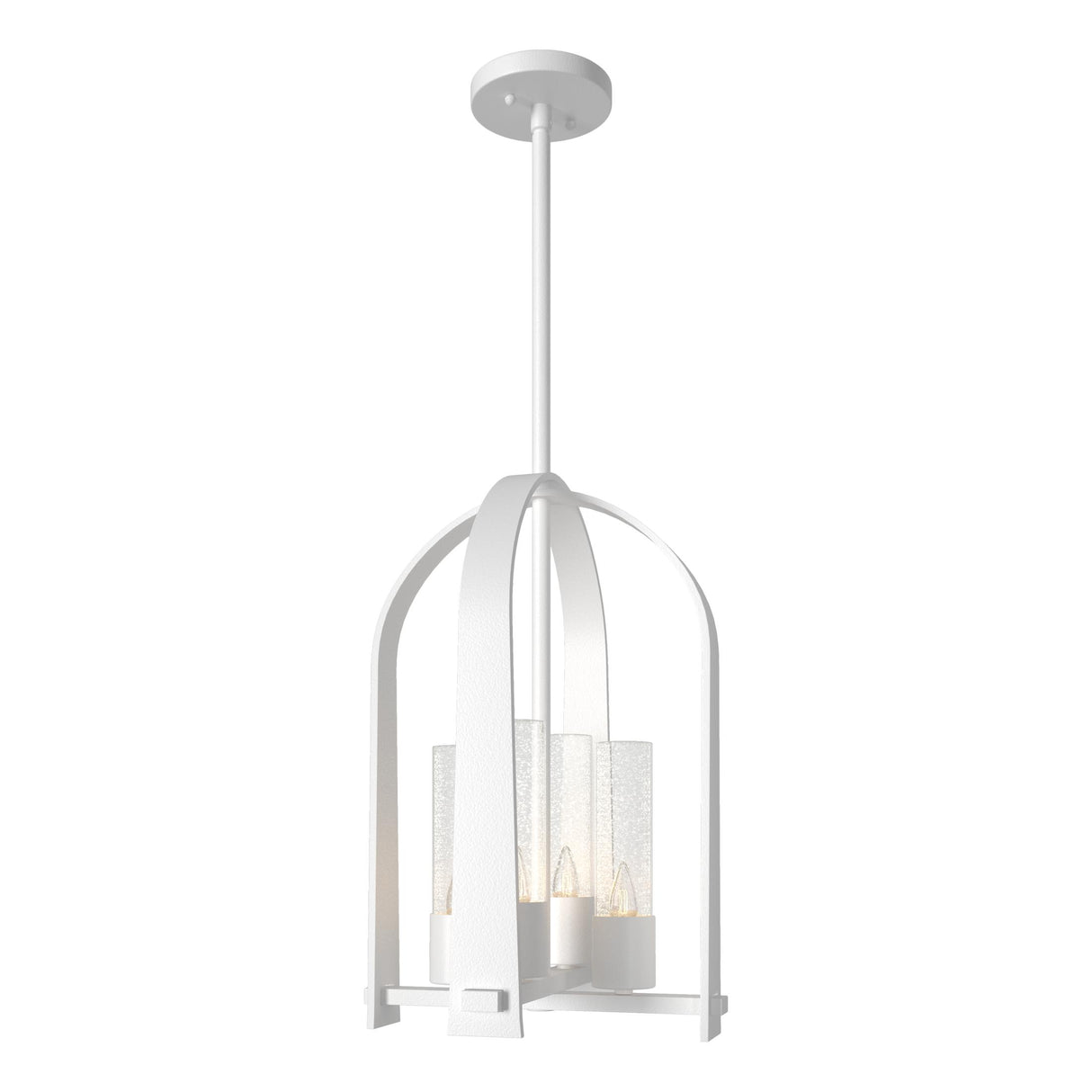 Hubbardton Forge 2023 Coastal White Seeded Clear Glass (II) Multi Triomphe Outdoor Lantern