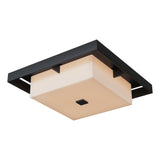 Hubbardton Forge 2024 Coastal Black Coastal Black Opal Glass (GG) Shadow Box Large Outdoor Flush Mount