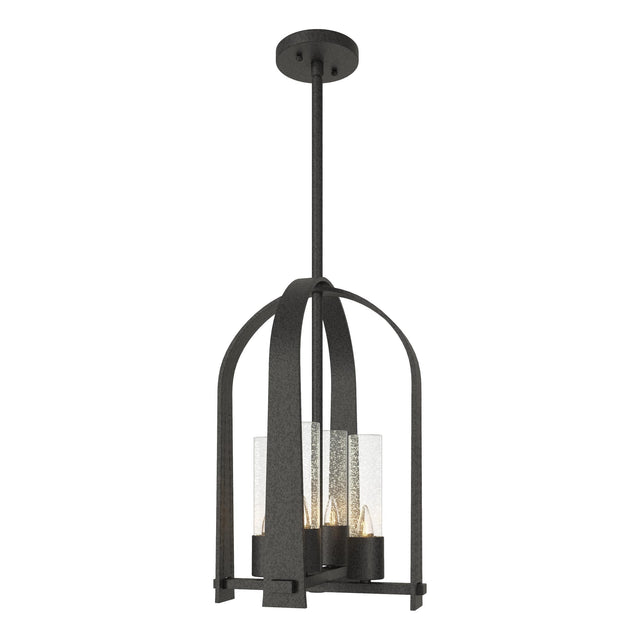 Hubbardton Forge 2023 Natural Iron Seeded Clear Glass (II) Multi Triomphe Outdoor Lantern