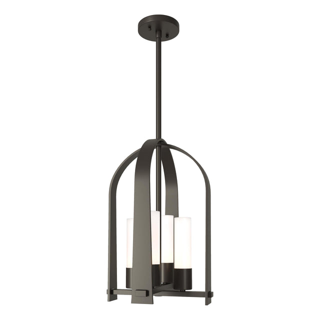 Hubbardton Forge 2023 Coastal Dark Smoke Opal Glass (GG) Multi Triomphe Outdoor Lantern