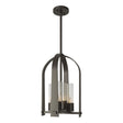 Hubbardton Forge 2023 Coastal Dark Smoke Seeded Clear Glass (II) Multi Triomphe Outdoor Lantern