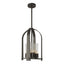 Hubbardton Forge 2023 Coastal Dark Smoke Seeded Clear Glass (II) Multi Triomphe Outdoor Lantern