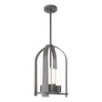 Hubbardton Forge 2023 Coastal Burnished Steel Opal Glass (GG) Multi Triomphe Outdoor Lantern