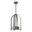 Hubbardton Forge 2023 Coastal Burnished Steel Seeded Clear Glass (II) Multi Triomphe Outdoor Lantern
