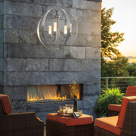 Hubbardton Forge 2020 Coastal Burnished Steel Opal Glass (GG) Multi Pomme Outdoor Pendant