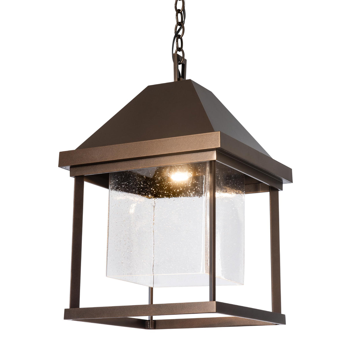 Hubbardton Forge 2025 Coastal Bronze Seeded Clear Glass (II) Dorset Dark Sky Friendly Outdoor Lantern